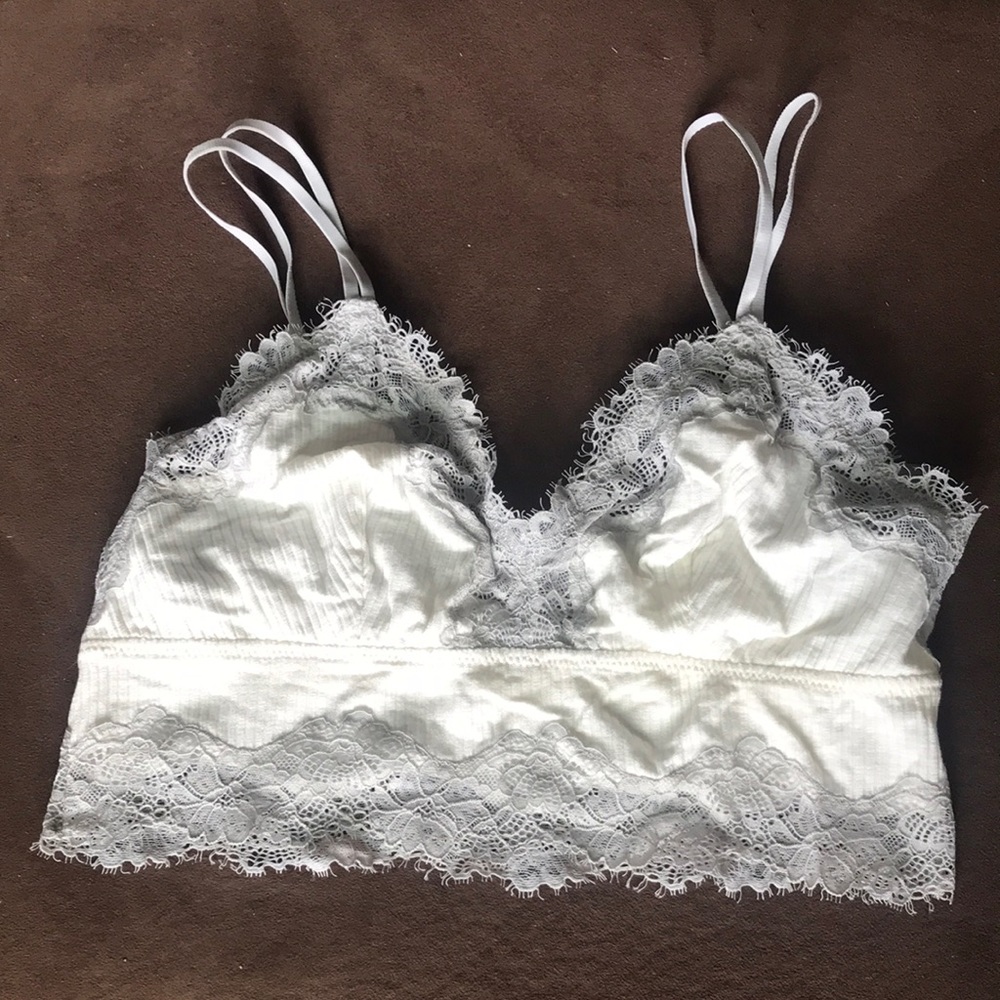 Aerie Ribbed Lace Bralette NWT